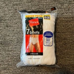 New!  Hanes Best Mens 2X Comfort Briefs tagless Waistband  White 100% Cotton